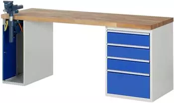 Rau Werkbank 7510A2 2000x700x890mm, 4x Schublade-TA, 1x SSKL (03-7510A2-207B4M.11)