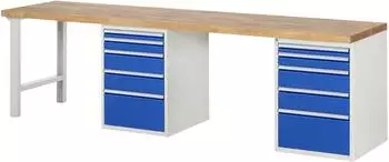 Rau Werkbank 7511A8 3000x700x890mm 10 Schubladen Teilauszug (03-7511A8-307B4M.11)