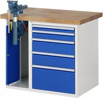 Rau Werkbank 7511A2 1000x700x890mm, 5x Schublade-TA, 1x SSKL (03-7511A2-107B4M.11)