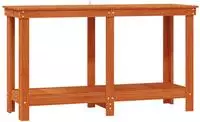 vidaXL Werkbank Wachsbraun 140 x 50 x 80 cm Massives Kiefernholz