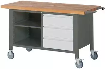 STIER Fahrbare Werkbank Premium 3 Schubladen 1500x700x880mm (906063)