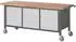 STIER Fahrbare Werkbank Premium, 5 Schubladen, 2 Flügeltüren, 2000x700x880mm (906069)