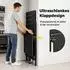 HomCom Werkbank klappbar mit Lochwand und Rollen, schwarz (B71-088V00BK)
