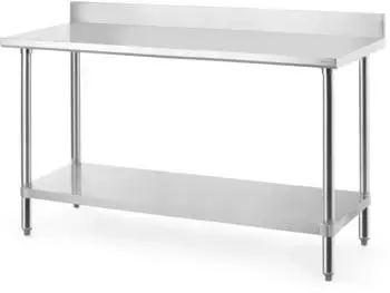 Hendi Budget Line Arbeitstisch mit Aufsatz, Edelstahl, 1600x600x950mm (817599)