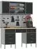 vidaXL 7-tlg. Werkstattschrank-Set mit Werkbank und Stecktafel, schwarz (3321460)