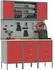 vidaXL Werkbank mit Schubladen 7-tlg., Holz und Stahl, rot (3321449)