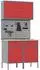 vidaXL Werkbank-Set mit Schubladen, 5-tlg., rot/grau, Holz und Stahl (3321417)