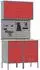 vidaXL Werkbank-Set mit Schubladen, 5-tlg., rot/grau, Holz und Stahl (3321425)