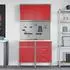 vidaXL Werkbank-Set mit Schubladen, 5-tlg., rot/grau, Holz und Stahl (3321425)