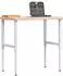 vidaXL Werkbank 100x60x(73-99,5)cm Eichenholz massiv