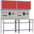 vidaXL Werkbank-Set 8-tlg. rot und grau, pulverbeschichteter Stahl (3321501)