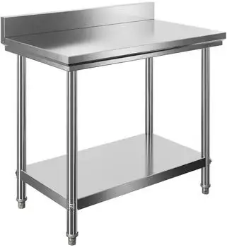 Wiltec Edelstahltisch mit Aufkantung, h&ouml;henverstellbar, 100x60x85cm (60042)