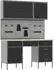 vidaXL Werkstattschrank-Set mit Werkbank und Stecktafel, 8-tlg., schwarz (3321464)