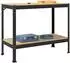 vidaXL Werkbank schwarz 115x55x91cm, Sperrholz und Metall (42020128)