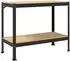 vidaXL Werkbank schwarz 115x55x91cm, Sperrholz und Metall (42020128)