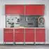 vidaXL Werkstattschrank-Set 10-tlg. mit Stecktafel, rot/grau (3321483)