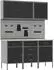 vidaXL Werkbank-Set 8-tlg. mit Stecktafel, schwarz/grau (3321440)