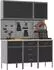 vidaXL Werkbank-Set 8-tlg. mit Stecktafel, schwarz/grau (3321440)