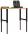vidaXL Werkbank 100x60x(71,5-98)cm rechteckig Buchenholz