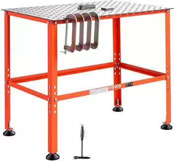 VEVOR Schwei&szlig;tisch 910x610mm, 363kg, Stahl, &Oslash;16mm L&ouml;cher (HJGZTGDS800LTB9YK001V0)