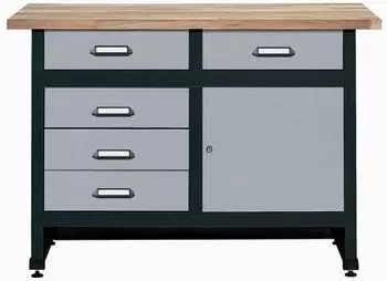 Küpper Werkbank 120 cm / 1 Tür + 5 Schubladen 12047 (Ultramarin-blau)