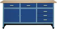 K&uuml;pper Werkbank 12177, 170x84x60 cm, 6 Schubladen, 2 T&uuml;ren, 300 kg Traglast, 30 mm