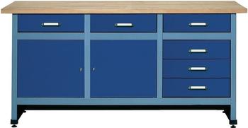 Küpper Werkbank 170 cm / 2 Türen + 6 Schubladen 12177 (ultramarinblau)