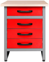 ONDIS24 Werkbank "Bernd" Set, h&ouml;henverstellbar, 4 Schubladen, ca. 60x60x85 cm
