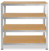 shelfplaza Schwerlastregal, Silber, Metall, Rechteckig, 100x100x40 cm, Freizeit,