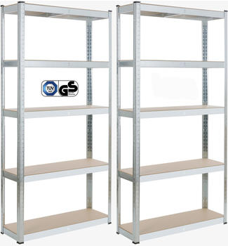 Arebos 2x Schwerlastregal 180x90x30cm 875 kg (AR-HE-SW30)