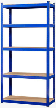 Arebos 2x Schwerlastregal 180x90x40cm 875 kg Kellerregal Steckregal Blau