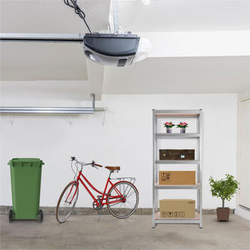 Arebos Schwerlastregal 180 x 75 x 30 cm 350 kg Silber (58365)