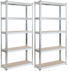 Arebos Schwerlastregal Kellerregal Steckregal Lagerregal 160 x 80 x 40 cm 320 kg Set 2-tlg.