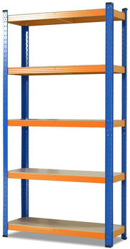Karat Schwerlastregal Blau-Orange Traglast bis 875 kg 180 x 90 x 45 cm