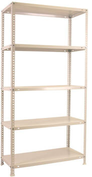 Proregal Schraubregal Panda HxBxT 180 x 80 x 30 cm Fachlast 100 kg Weiß