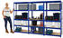 Proregal Mega Deal 3x Schwerlastregal Tiger HxBxT 180 x 90 x 45 cm Fachlast 265 kg 5-Ebenen Blau