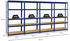 Proregal Mega Deal 4x Schwerlastregal Slim Elephant S HxBxT 180 x 90 x 45 cm 5 Ebenen Fachlast 350 kg Blau