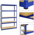 Proregal Mega Deal 3x Schwerlastregal Big Elephant S HxBxT 180 x 120 x 45 cm Fachlast 250 kg Blau