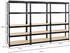 Proregal Mega Deal 3x Schwerlastregal Tiger HxBxT 180 x 90 x 45 cm Fachlast 265 kg 5-Ebenen Schwarz