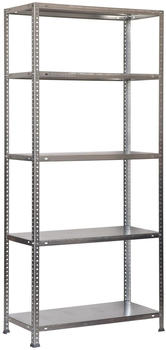 Proregal Schraubregal Panda HxBxT 180 x 90 x 30 cm Fachlast 100 kg Grau