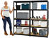 Proregal Mega Deal 2x Schwerlastregal Slim Elephant S HxBxT 180 x 90 x 45 cm 5 Ebenen Fachlast 350 kg Schwarz