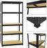 Proregal Mega Deal 3x Schwerlastregal Slim Elephant S HxBxT 180 x 90 x 45 cm 5 Ebenen Fachlast 350 kg Schwarz