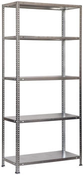 Proregal Schraubregal Panda HxBxT 180 x 90 x 50 cm Fachlast 100 kg Grau