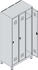 C+P Spind Classic PLUS Füße 3 Abteile 1950x900x500mm 7035/5010