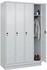 C+P Spind Classic PLUS 080020-40 mit Sockel 4 Abt. 300mm Drehriegel (HxBxT) 1950x1200x500mm 7035/7035