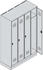 C+P Spind Classic PLUS 080020-40 mit Sockel 4 Abt. 300mm Drehriegel (HxBxT) 1950x1200x500mm 7035/7035