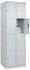 C+P Schließfachschrank Classic PLUS 2 Abteile 1850x600x500mm 7035/7035 Innenhöhe Gefach oben (oberes 453 mm Front RAL 7035 Lichtgrau