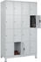 C+P Schließfachschrank Classic PLUS Füße 4 Abteile 1950x1200x500mm 7035/7035 Innenhöhe Gefach oben (oberes 453 mm Front RAL 7035 Lichtgrau