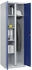 C+P Wäsche-/Garderobenspind Classic PLUS 2 Abteile 1850x600x500mm 7035/5010 Verschluss Sicherheits-Drehriegel Front RAL 5010 Enzianblau