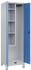 C+P Putzmittel-Spind Classic PLUS 80110-00 mit Füßen 2 Abt. je 300mm Drehriegel (HxBxT) 1950x600x500mm 7035/5012